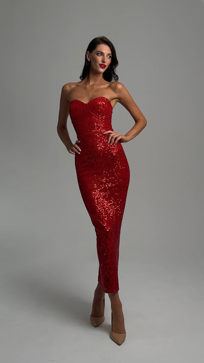 THE KT DRESS - RED